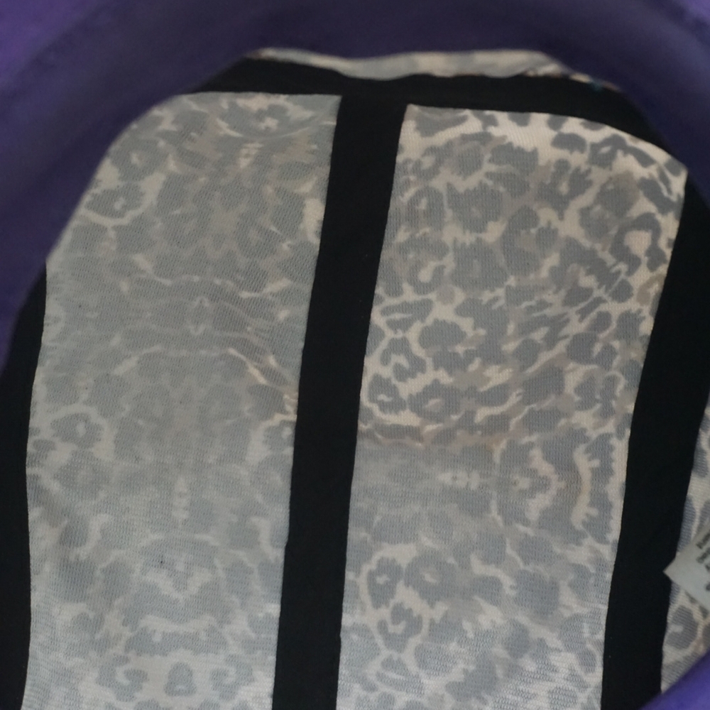Purple and Black Animal Print Top